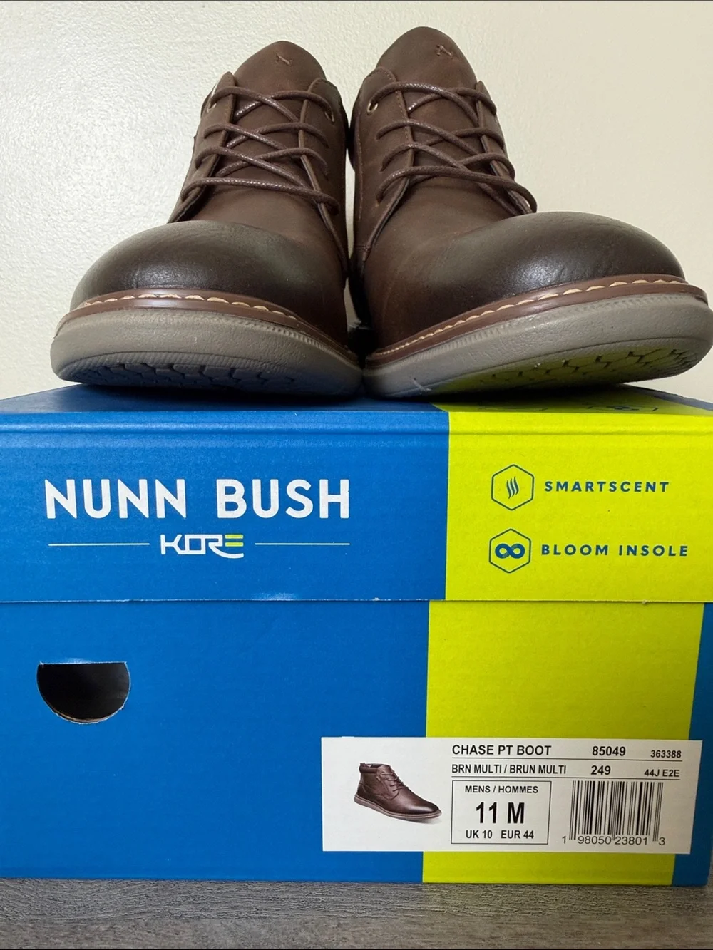 Nunn Bush Men's Brown Leather Chase PT Boot - Lace-Up Casual